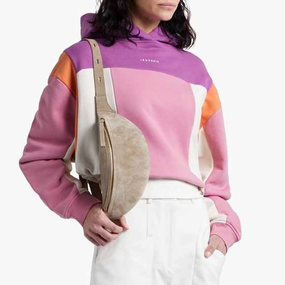 IRO Sweaters - NWT IRO Paris Susane Color-block French Cotton-terry Hoodie
